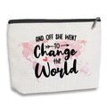 Graduation Gift for Women World Map Makeup Bag