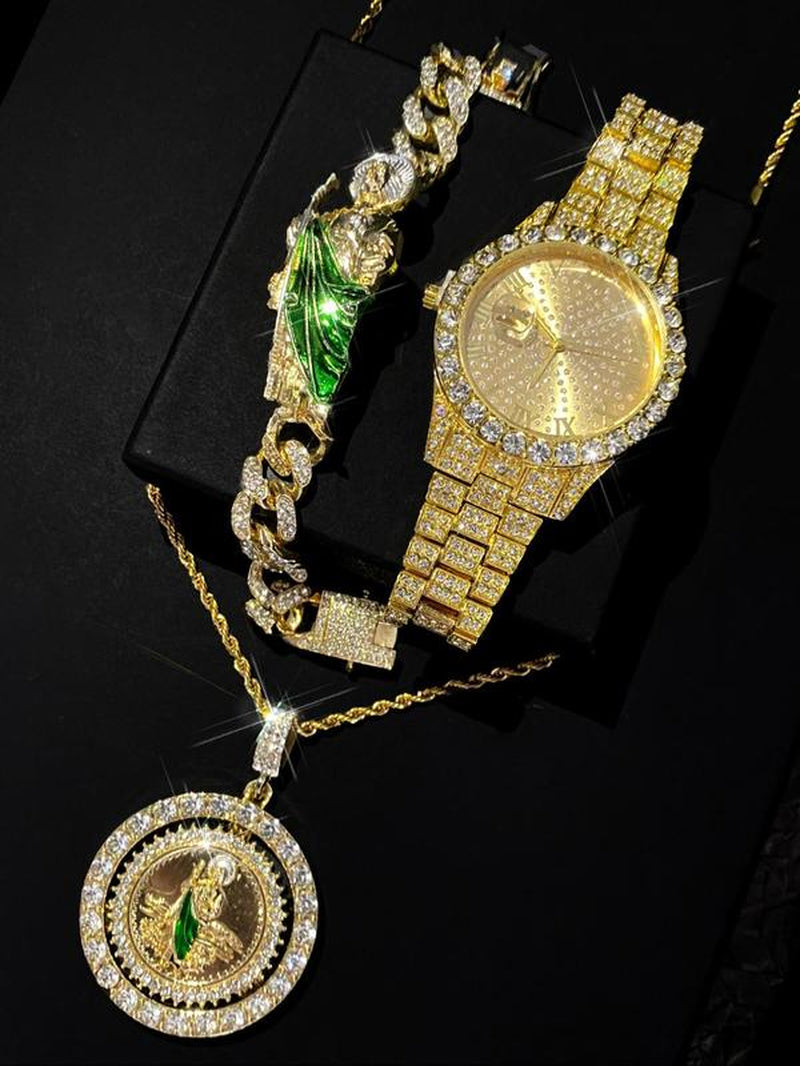 St Jude Necklace, Bracelet and Watch Gift Set