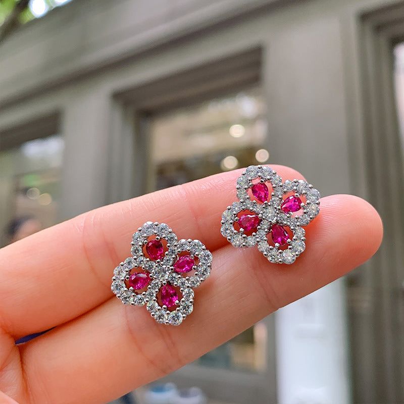 Ruby Square Jewelry Set