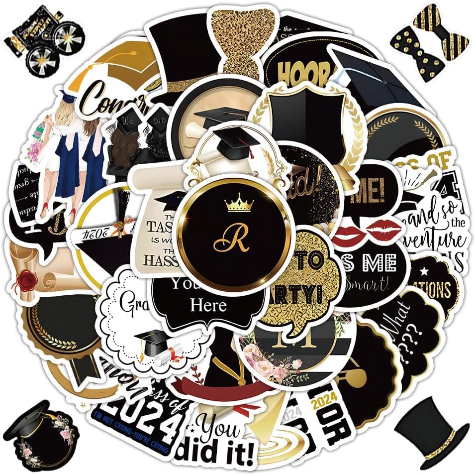 Grad Essentials: 50 Sticker Pack for Laptops and More
