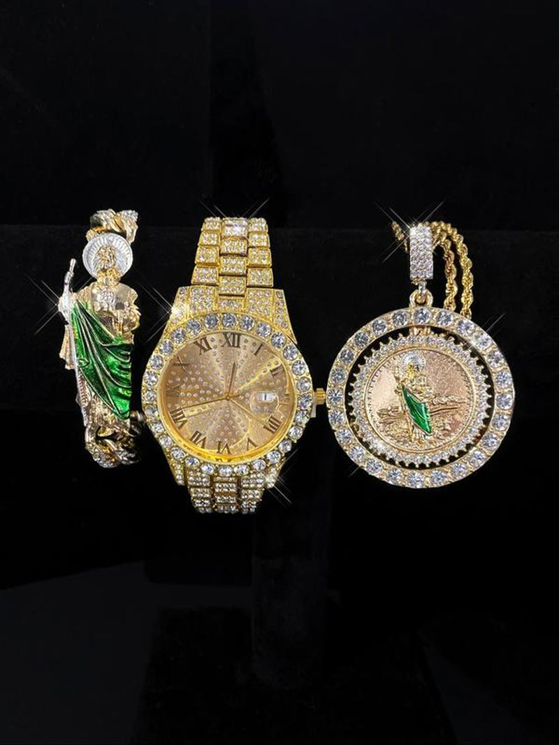 St Jude Necklace, Bracelet and Watch Gift Set