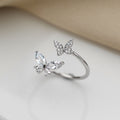 Sterling Silver Butterfly Ring for Women
