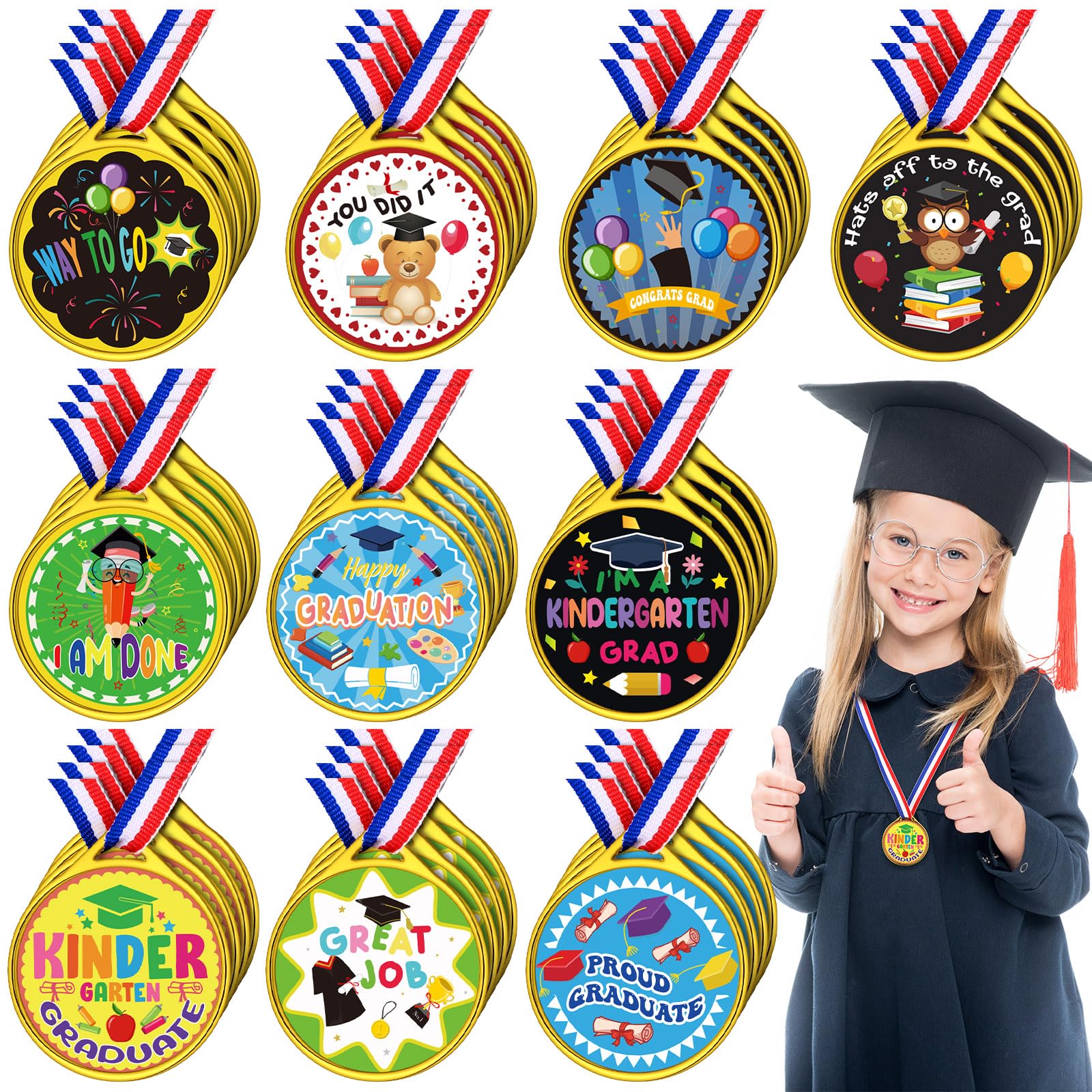 120ct Kids Graduation Medals for Kindergarten
