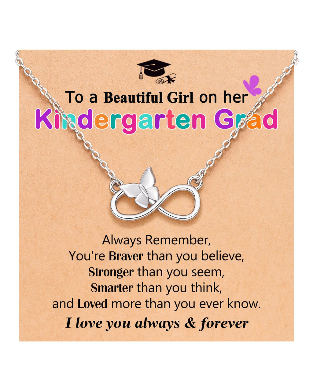 Butterfly Infinity Grad Necklace for Girls 2024