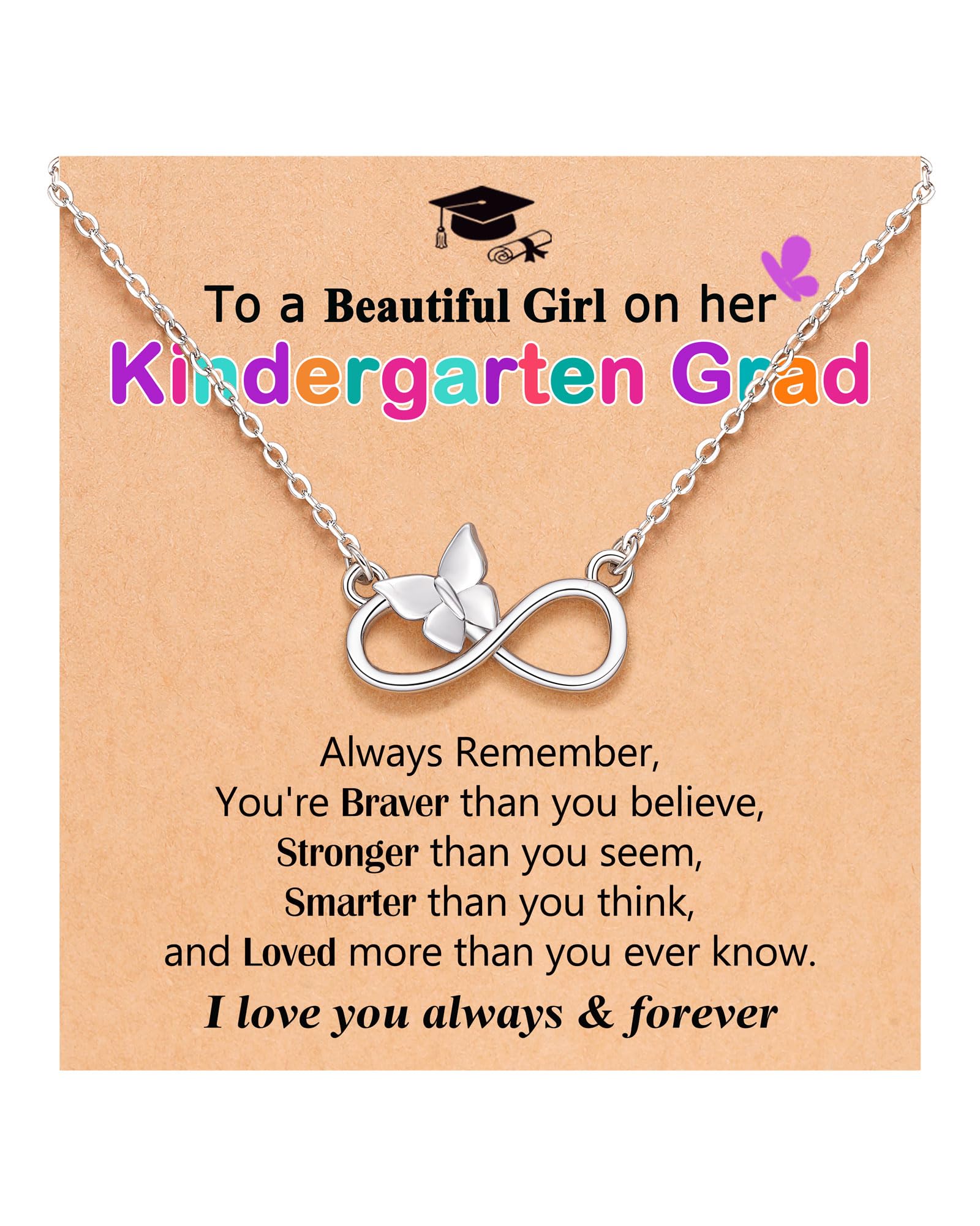 Butterfly Infinity Grad Necklace for Girls 2024