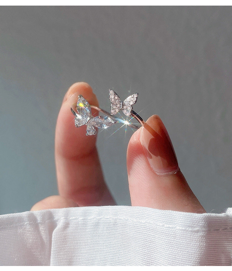 Sterling Silver Butterfly Ring for Women