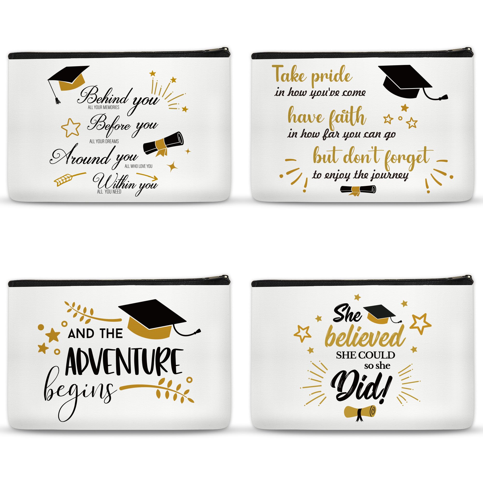 Grad Essentials Cosmetic Bag - 4 Pc Set for Women