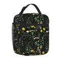 Elegant Flower Leakproof Lunch Bag Large Capacity Lunchbox Insulated Reusable Lunch Tote Bags Cooler Lunch Container For Work/Office/Picnic/Travel