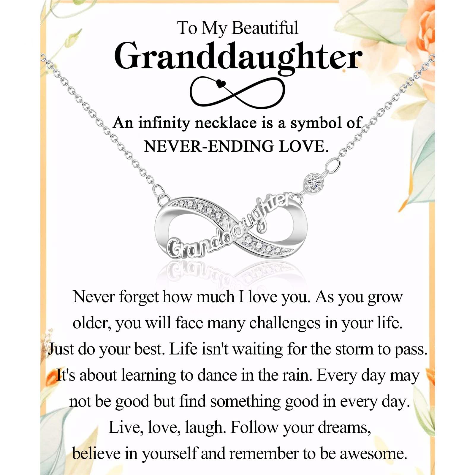 Granddaughter Infinity Love Necklace from Grandma
