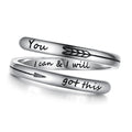 Sterling Silver Motivational Adjustable Rings for Women