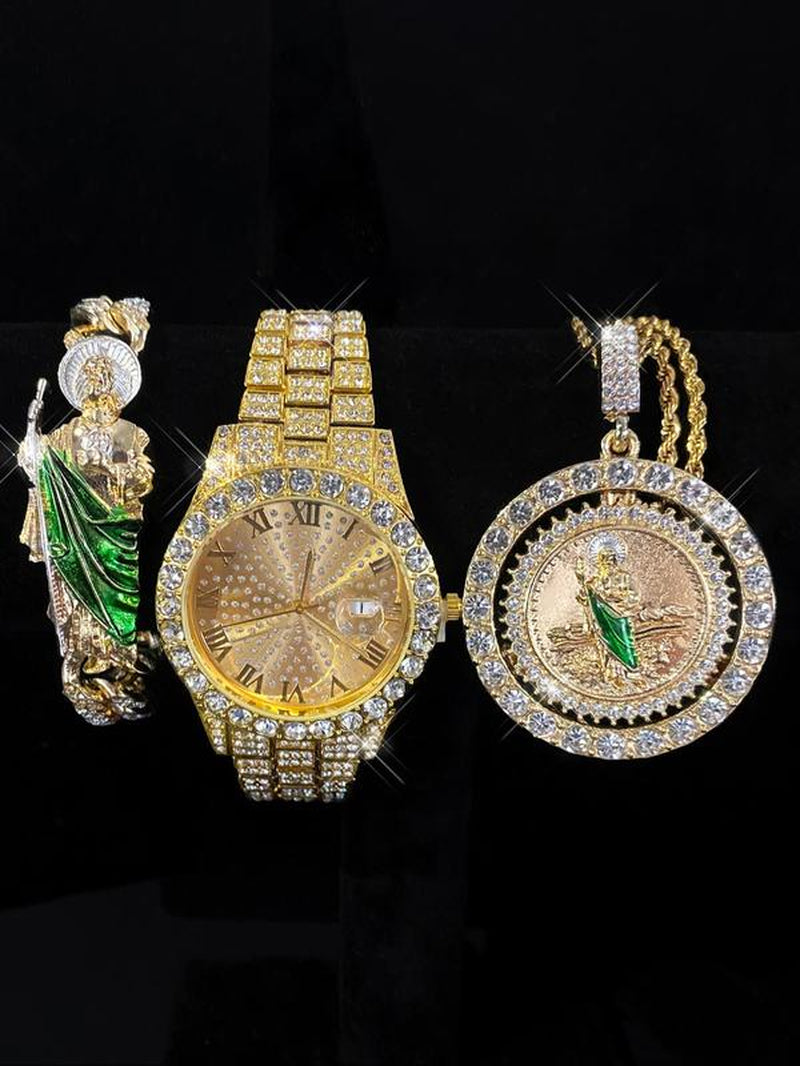 St Jude Necklace, Bracelet and Watch Gift Set
