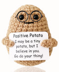 Cheerful Crochet Potato Pal with Inspirational Message