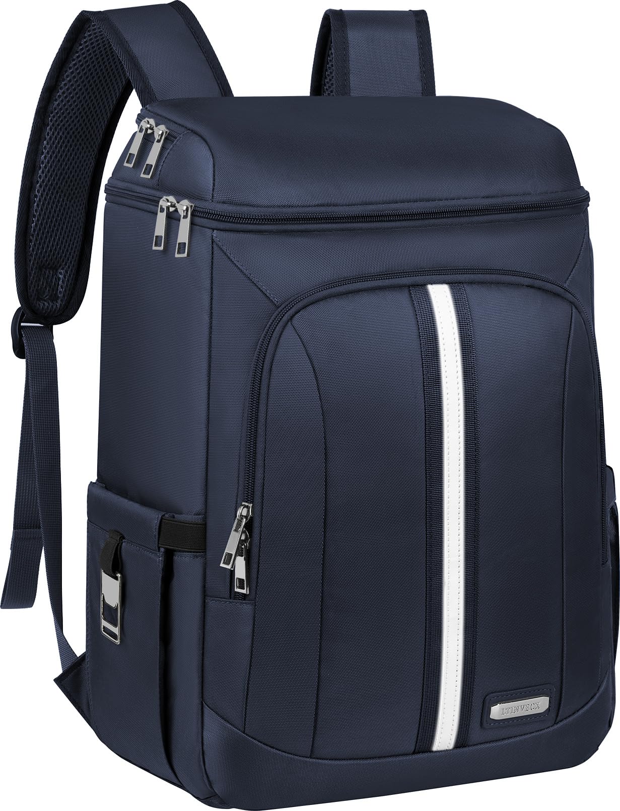 LTINVECK Cooler Backpack2 Insulated Compartments Backpack Cooler Leakproof Double Deck Soft Lightweight Thermal Cooler Lunch Box Bag for Men WomenBlue