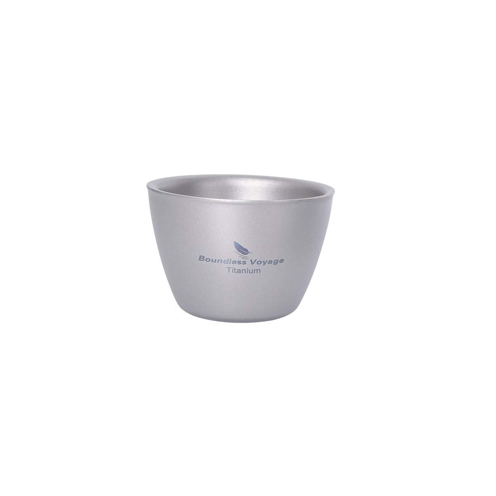 Boundless Voyage Titanium Double-wall Cup Tea Cup Outdoor Camping Tableware Drinking Mug Picnic Daily Drinkware Home Use Ti3089D 1pcs