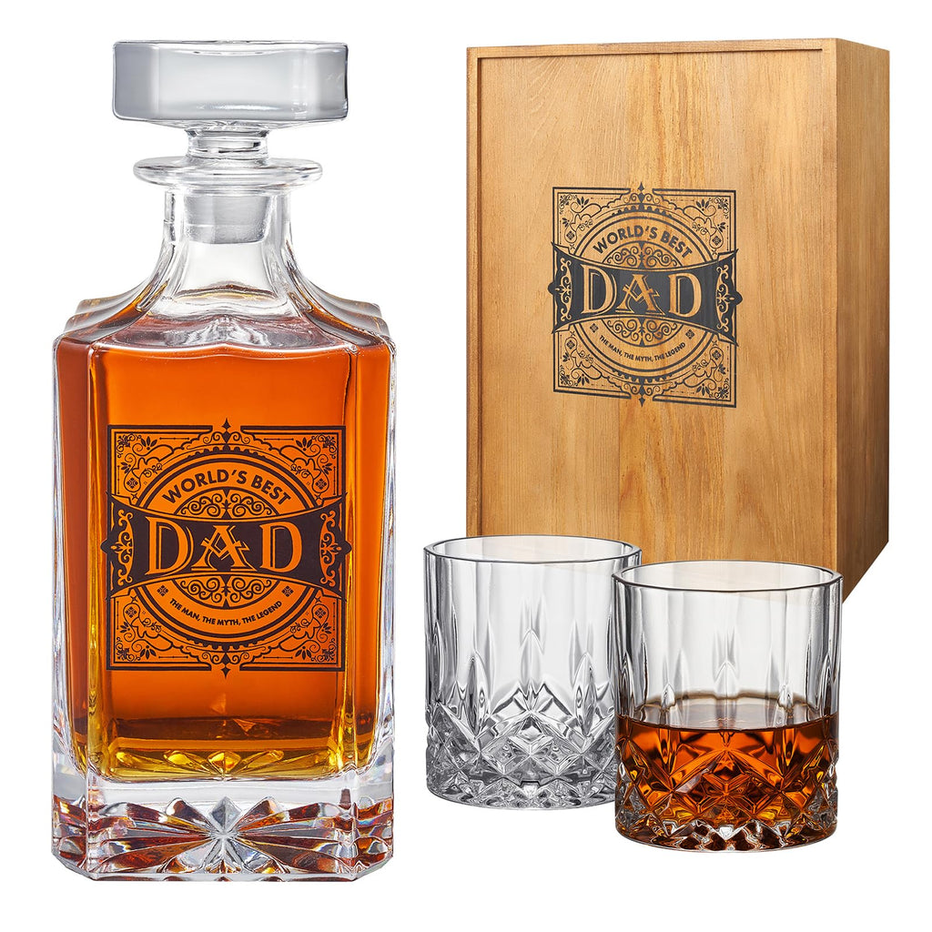 Dad's Premier Whiskey Decanter & Glass Set